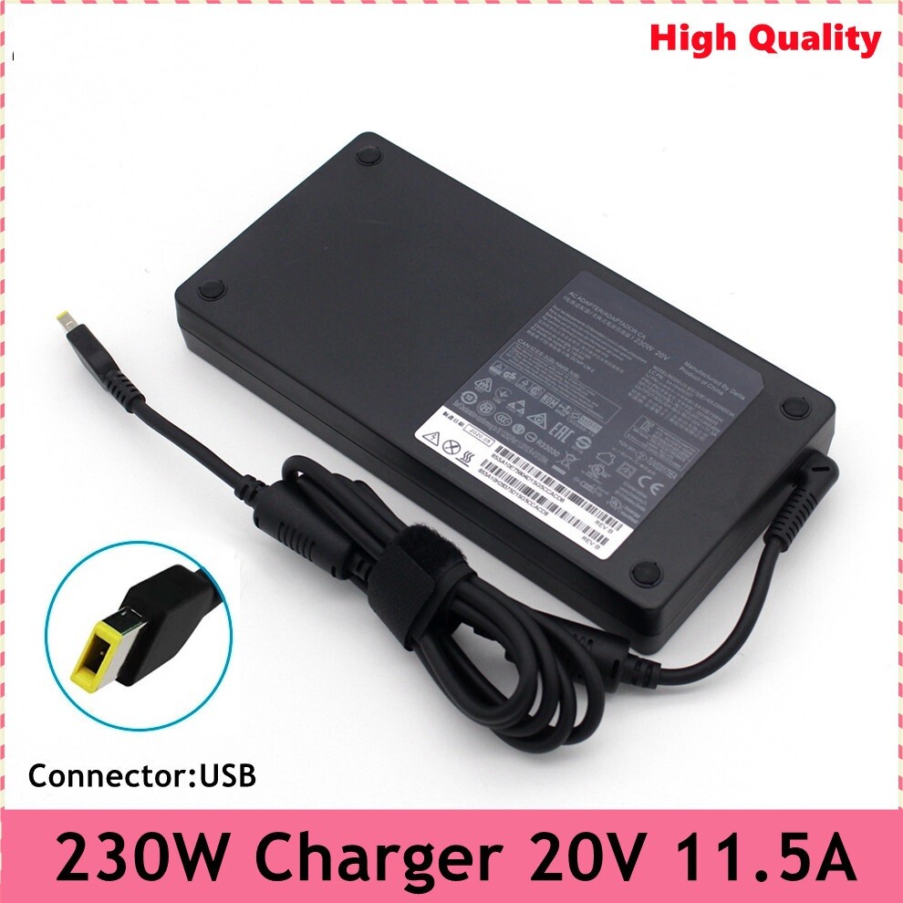 230W 300W Lenovo USB Square Tip AC Charger for Pro 7 Laptop