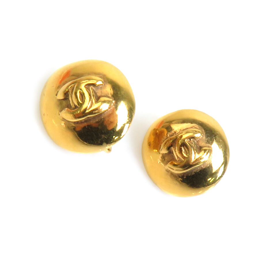 Auth CHANEL CC Logo Earrings Gold Metal - e58370f | eBay Auth CHANEL CC Logo Earrings Gold Metal - e58370f | eBay