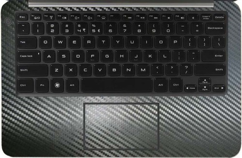 2-pack Black carbon fiber Palmrest Vinyl Decal Sticker Skin for Dell XPS 13 - Picture 2 of 6