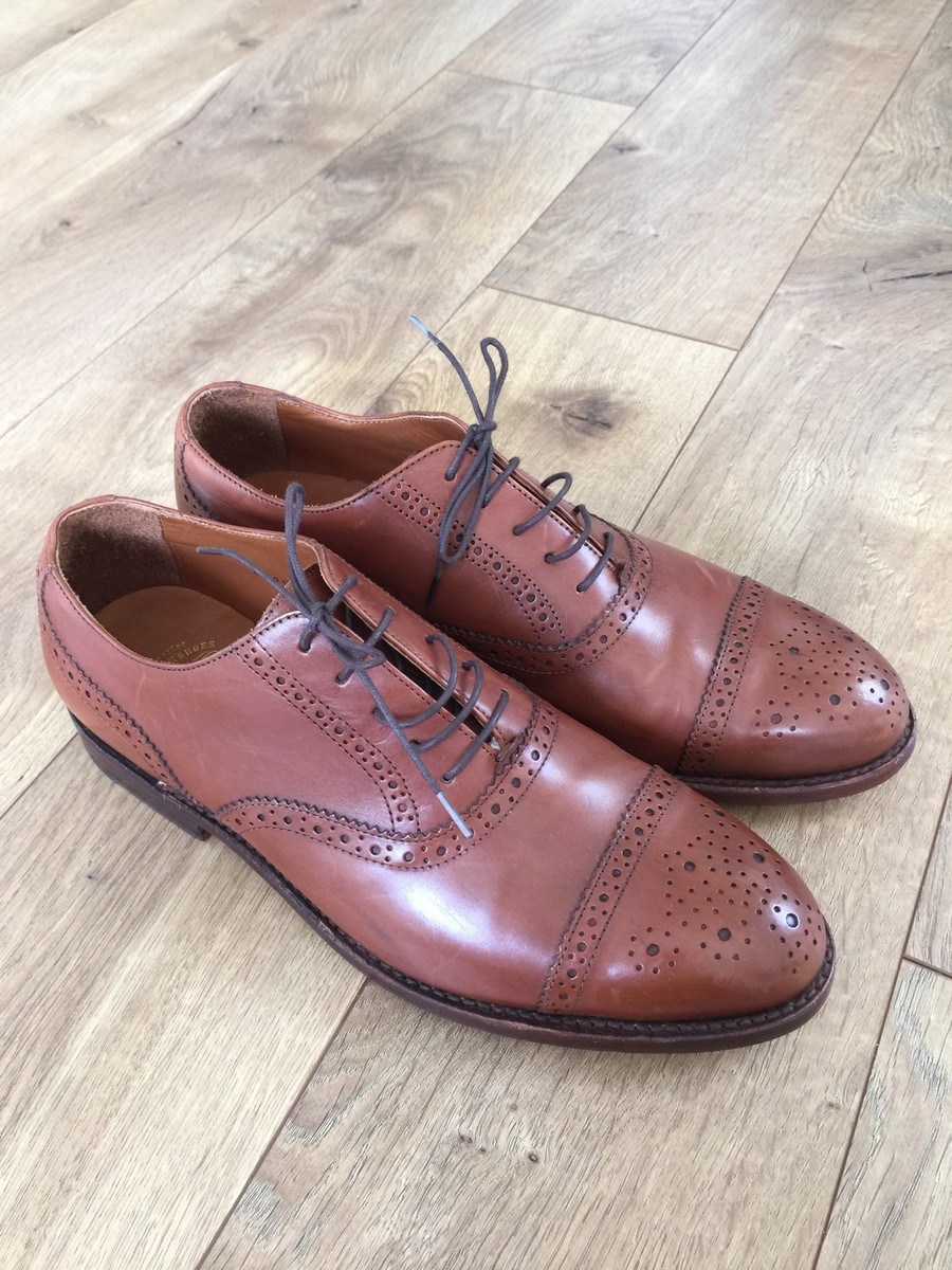 JCrew Ludlow Semi-Brogue Oxfords 9 English Tan Leather Shoes  display picture 1