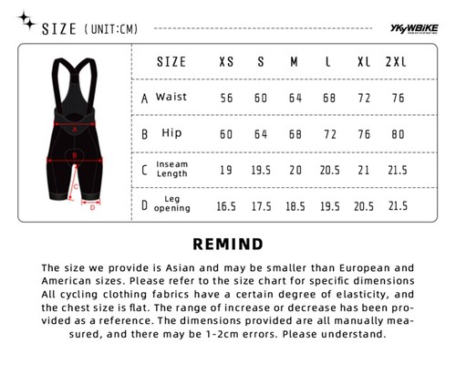 YKYWBIKE Women Cycling Bib Tight Italy Padded Bike Tights Cycling Shorts White - Picture 23 of 23