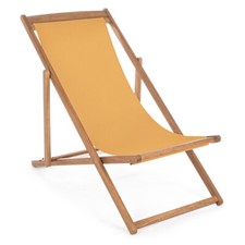 SEDIA A SDRAIO RELAX IN LEGNO DI ACACIA SENAPE GIARDINO PISCINA BIZZOTTO NOEMI