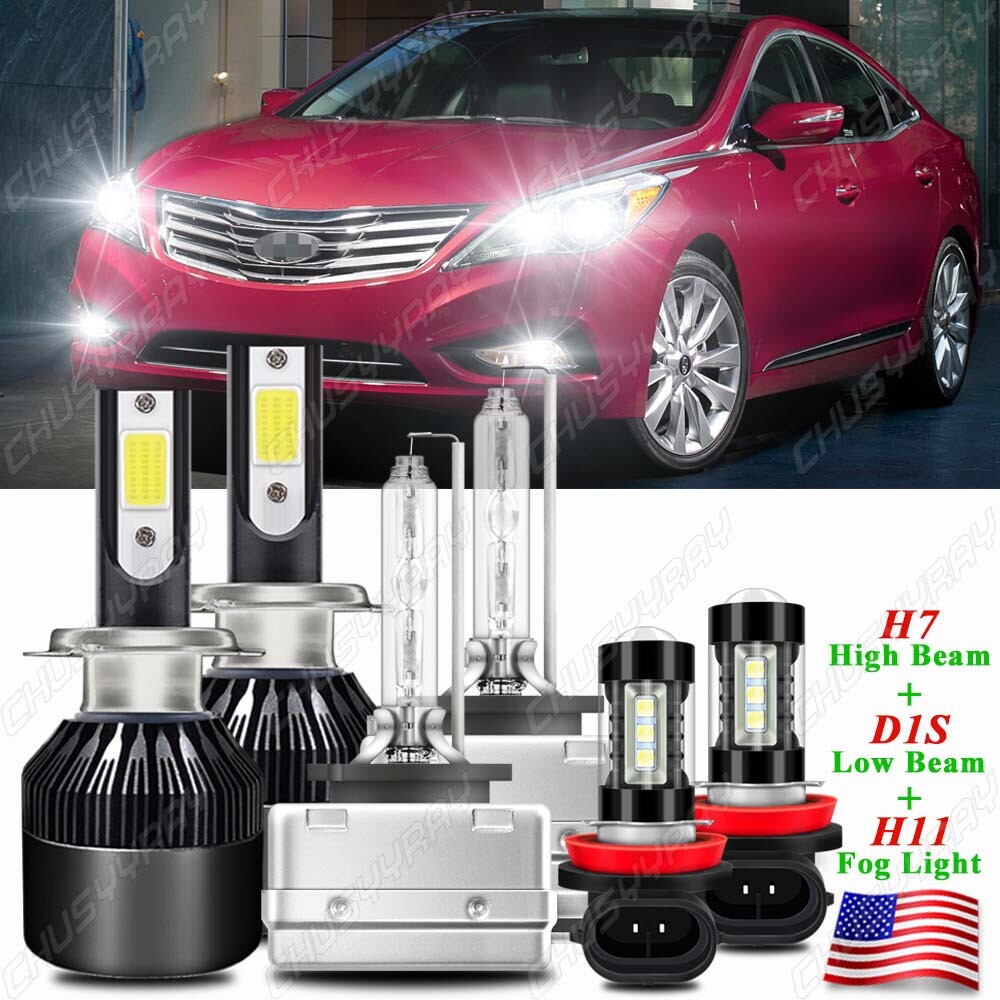 For Hyundai Azera 2013 2014 2015 2016 2017 Combo LED/HID Headlight