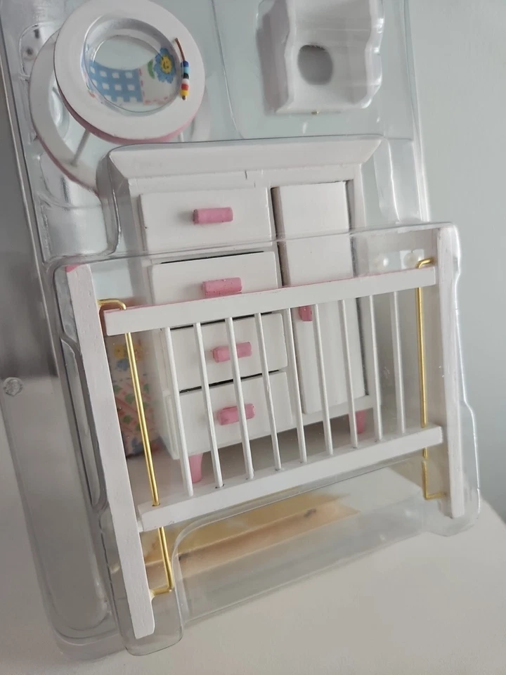 Town Square Miniatures Dollhouse Crib, Potty, Changing Table, New In Package - Image 2 of 4