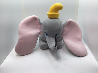 Disney 14'' Flying Dumbo Stuffed Plush with Feather Big Earred Elephant Vintage
