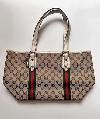 Gucci Sherry Line Tote Bag GG Canvas | eBay