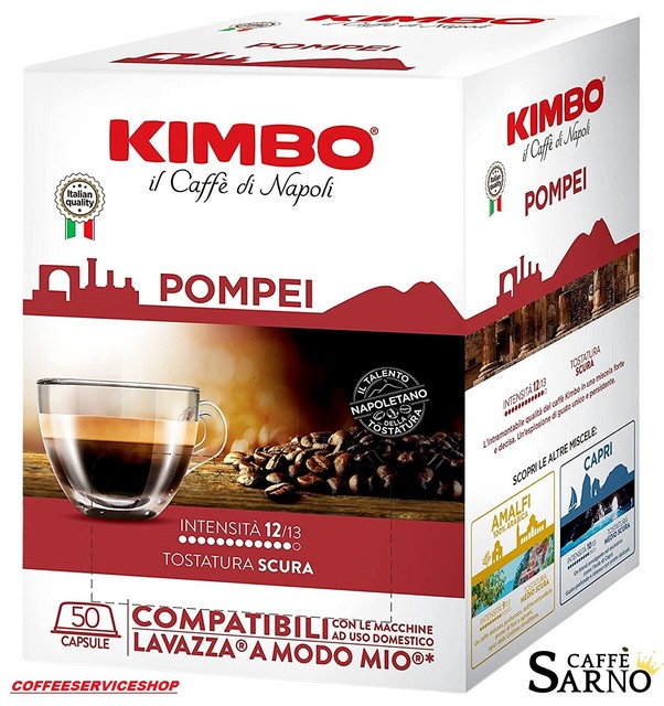 600 Capsule Compatibili Lavazza a Modo Mio Caffe' Kimbo Pompei -6 CT-