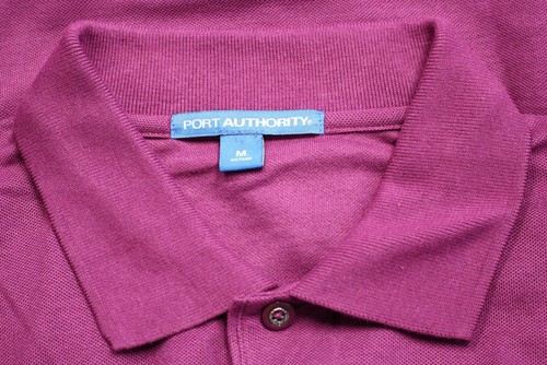 Ally Financial ~ Polo Shirt Men's Medium Maroon Port Authority Cotten Blend NEW - 第 5/6 張圖片