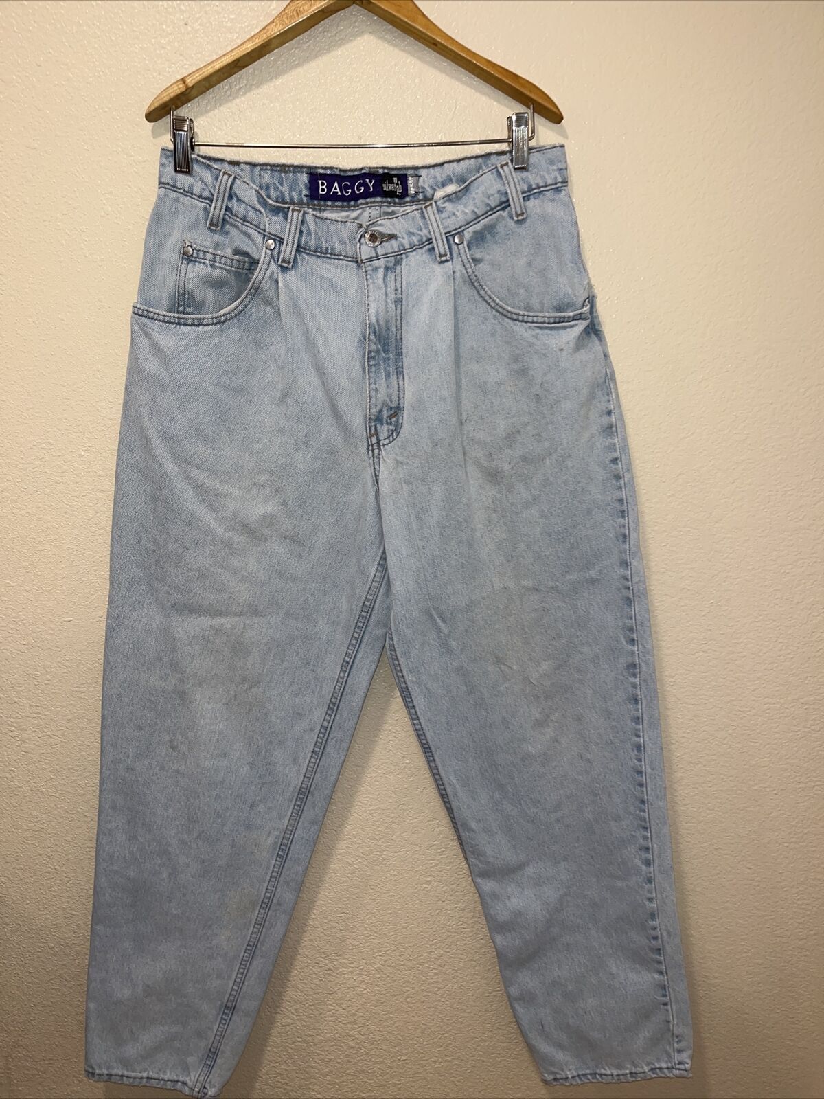 VTG 90s Levis Silver Tab Baggy Jeans Distressed Thrashed Stained