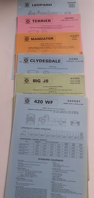 Leyland: WF / Big / Chieftain / Clydesdale - Techn.Daten(27 Prosp.-Blätter);1972