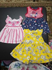Baby Girls Sz 3-6m Lot Of 3 Dresses