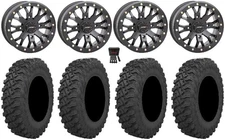 System 3 SB-4 Black (4+3) 15" Wheels 30" Pro Runner Tires Renegade Outlander