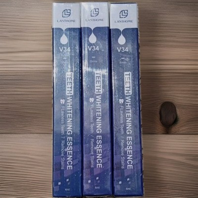 Lanthome V34 Teeth Whitening Essence Whitening Pen 4ml~3 Pack Exp 2027 Sealed 