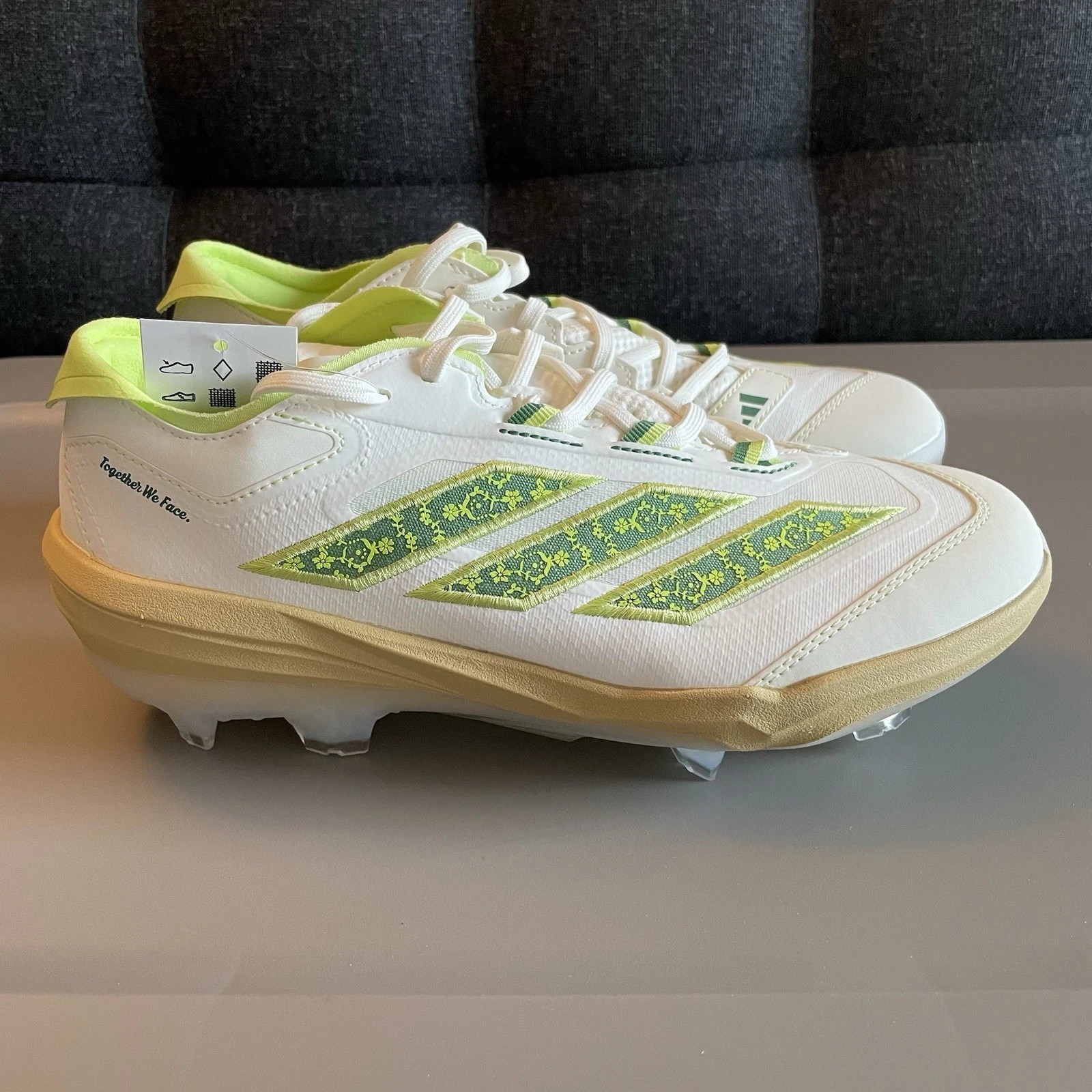 Adidas Adizero Impact TPU Baseball Cleats Men’s Size 10 JQ8232 White Green