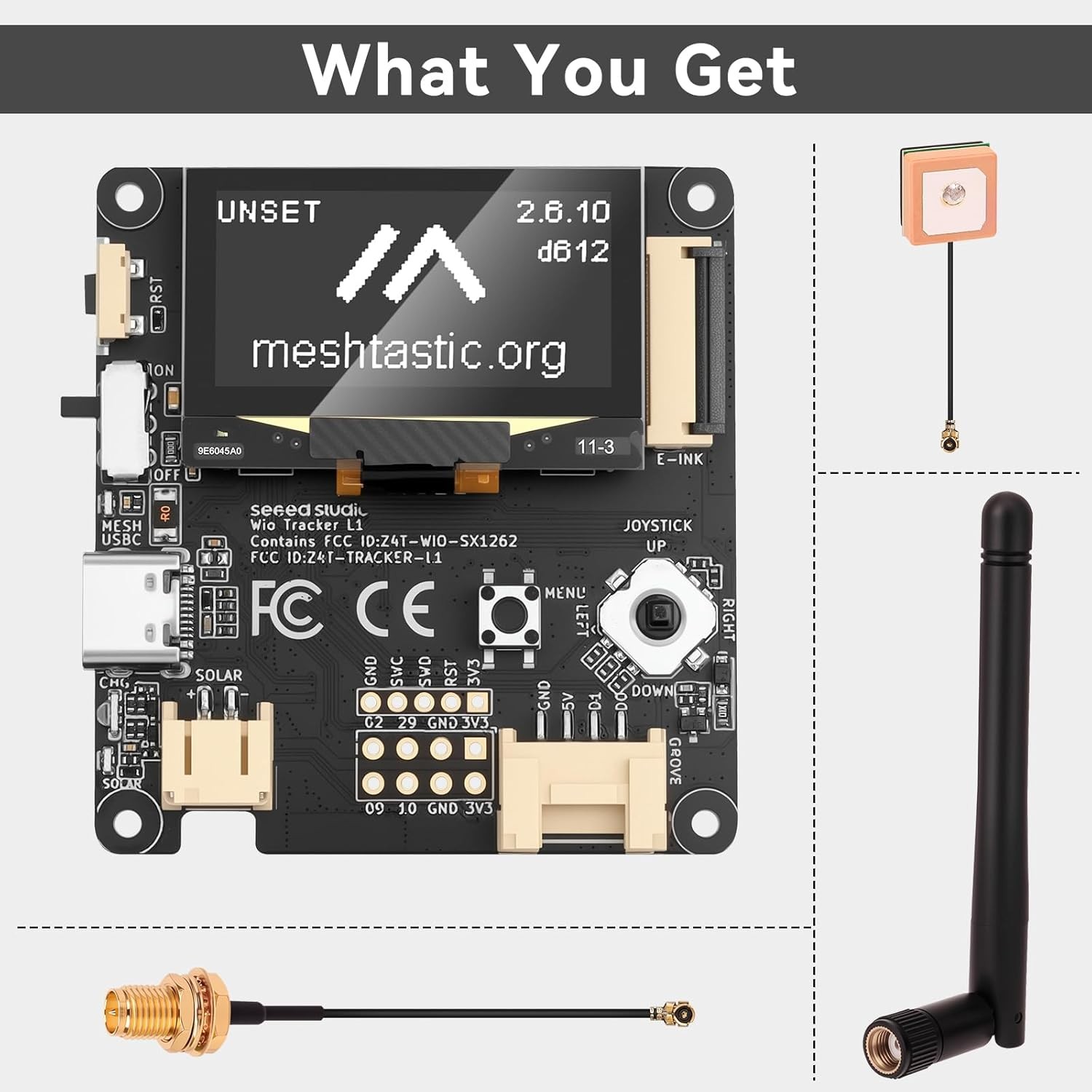 SX1262 Wio Tracker L1 Bluetoth Board with GPS Module kit for Meshtastic Arduino