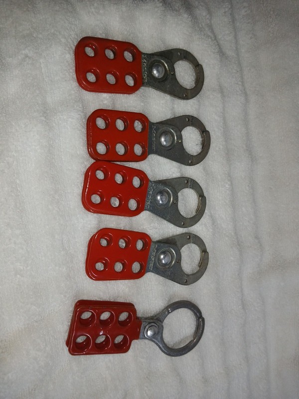 Lot Of 5 Master 6 Hole Lockout Hasps
