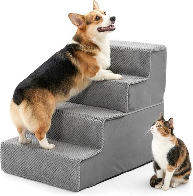 Compact Pet Steps: 4-Step Dog Ladder for Puppies & Older Cats