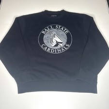 Jansport Ball State Cardinals Sweatshirt Mens Size Large L Black Crewneck
