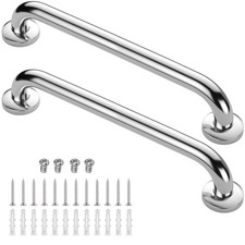 Shower Grab Bar 2 Pack 24in Stainless Steel Handicap Elderly Bathtub Waterproof
