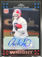 2007 Topps Chrome Rookie Auto Card Dwayne Wright #TC189 Auto RC Buffalo Bills. rookie card picture