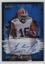 2024 Topps Finest Blue Geometric Refractor 28/99 Josh Cribbs #FA-JC Auto a8r