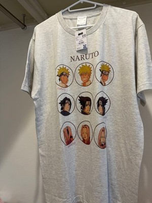 Naruto Boyhood Character T-shirt Gray Naruto Sasuk Sakura Unused