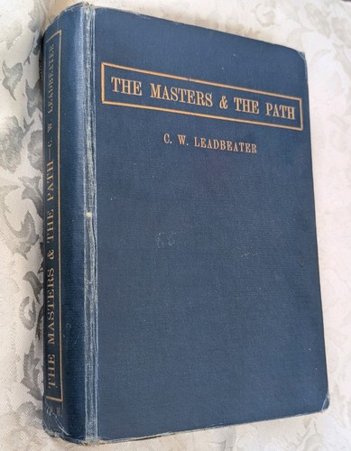 Cover of The Masters and The Path 1925 First Edition C. W. Leadbeater Theosophy Spiritual