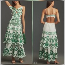 Medium Farm Rio Flower Richelieu Linen Midi Dress