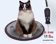 Pet Heating Pad for Small Dogs  Cats - Electric Heated Bed with Timer, Chew