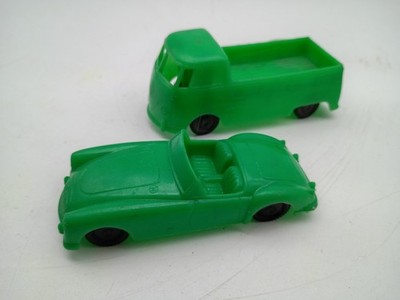 Vintage 1960s Processed Plastic Co Car LOT Austin Healey & Volkswagen Truck
