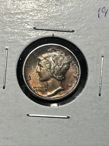 US 1940-S MERCURY DIME CHOICE BU BEAUTIFUL TONING