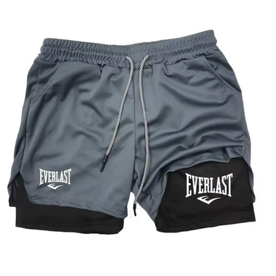 Herren Laufshorts 2 in 1 Sportshorts Zwei Etagen verschiedene Farben