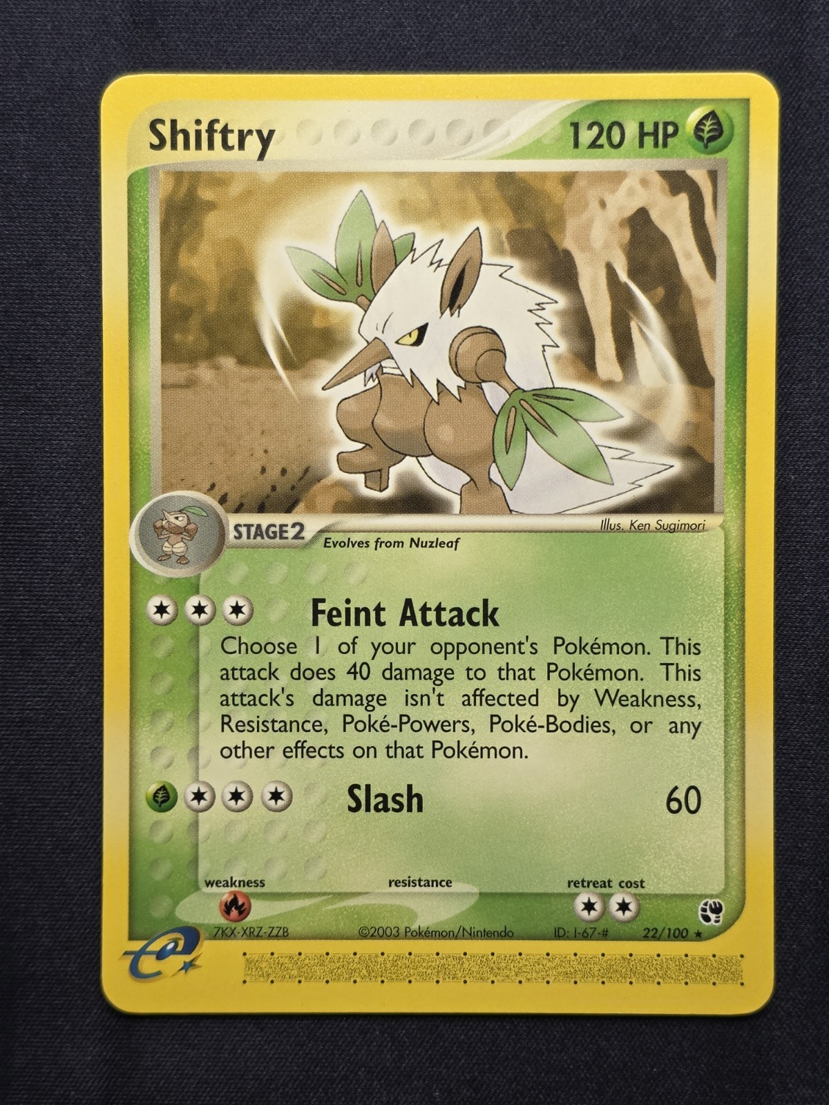 Shiftry 22/100 EX Sandstorm Rare 2003 E-series Pokémon TCG - VLP-NM