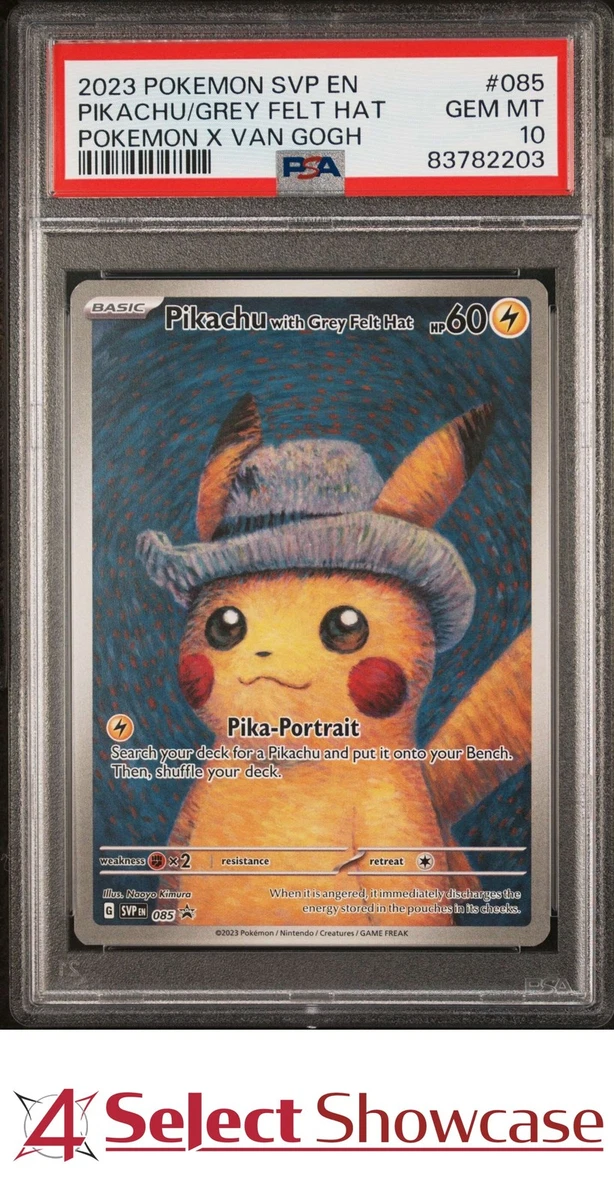 Pikachu with Gray Felt Hat ポケモンカード Pikachu With Grey Felt Hat | Extended Art Display Case for Pokemon