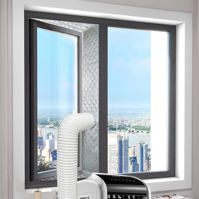 FSEN Portable AC Window Seal Kit - Heavy-Duty Window Barrier with Adjustable Hol