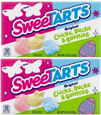 2 - Sweetarts Chicks, Ducks & Bunnies 4.5 oz 127g (9 oz 254g) Easter Pack