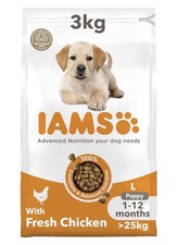 IAMS for Vitality Large Breed Dog Puppy Food with Fresh Chicken 3kg 5.00 per kilo
