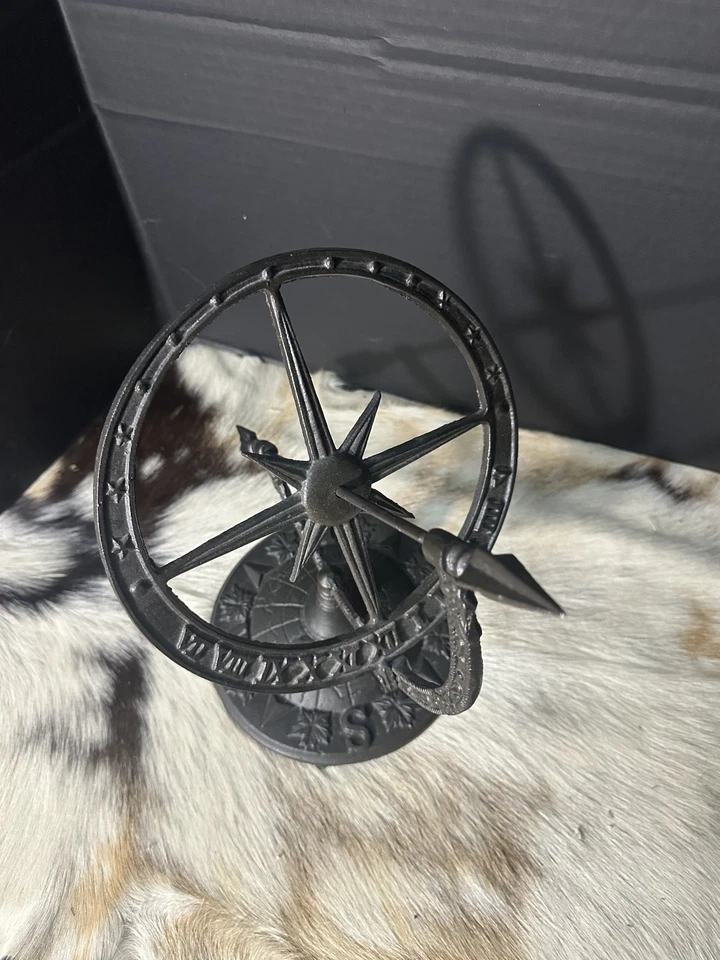 Reloj de Sol Jardín Ornamento Armilar Esfera Exterior Hierro Fundido Antiguo/Rústico Foto 2 de 4