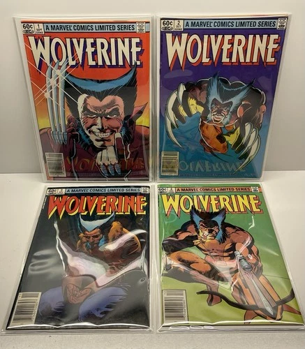 Wolverine #1-4 Complete Comic Set 1st Solo Limited Series Frank Miller 1982 READ