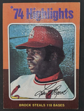 1975 Topps - '74 Highlights Lou Brock #2
