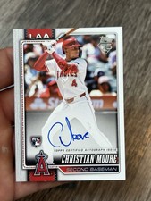Topps 2025 Bowman Christian Moore Rookie Autograph #BP-107 Angels Prospects