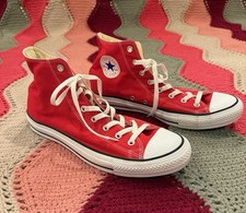 Converse Chuck Taylor All-Star High Top Red Sz Mens 13 Womens 15 UK 13 EUC