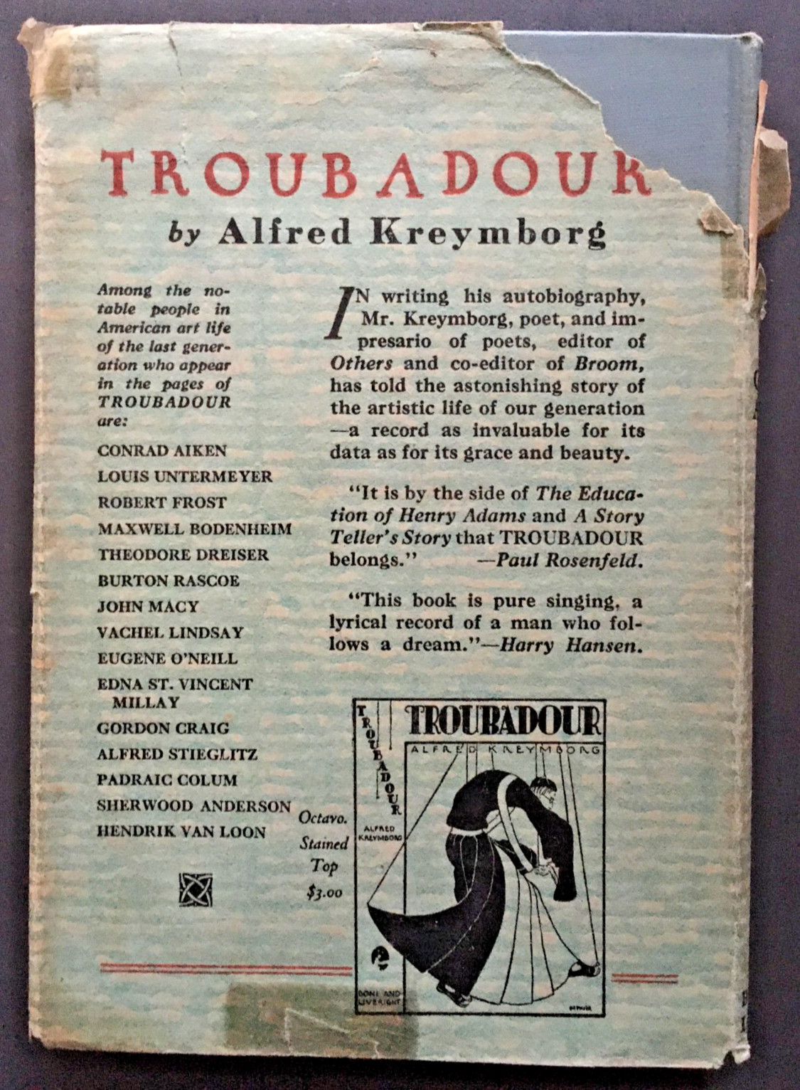 Priapus and the Pool by Conrad Aiken 1925 HC DJ VG! (Witter Bynner's copy)