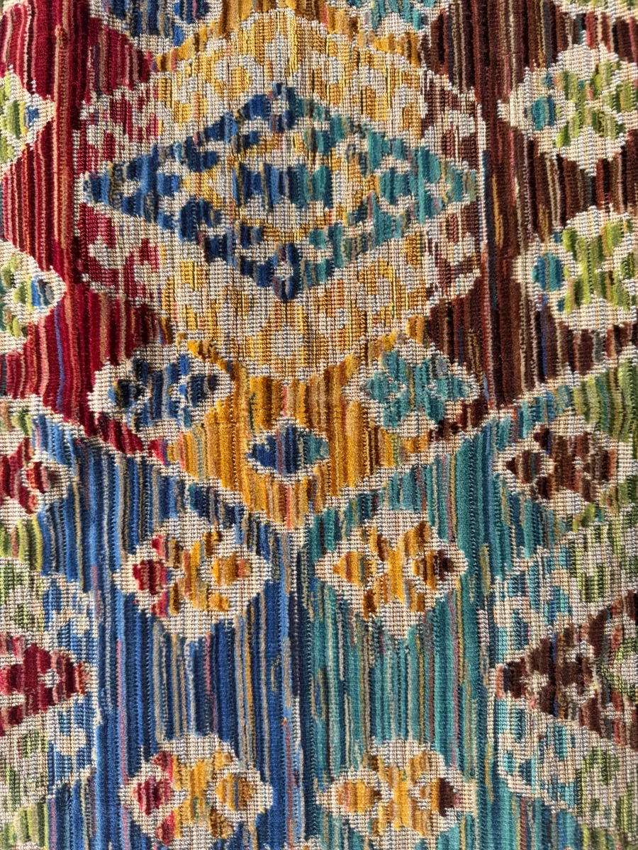Lee JofaBisti Velvet Multi Designer Fabric Remnant 24"x24"