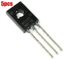 5Pcs BD237 100V 2A SOT32 Npn Transistor New Ic vr