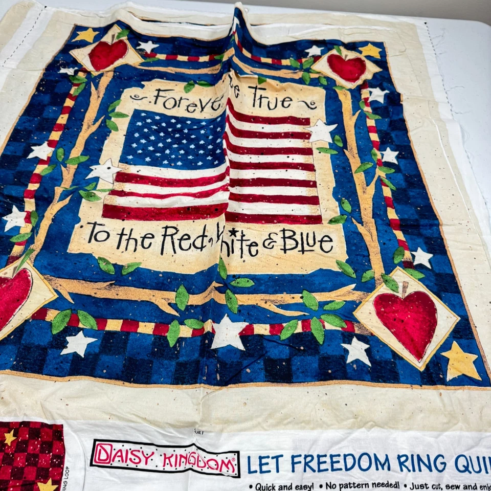 vintage daisy kingdom fabric let freedom ring quilt 4782 - Image 4 of 4