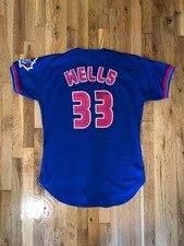 DAVID WELLS AUTHENTIC Russell Athletic TORONTO BLUE JAYS Jersey 44 Halladay Auto
