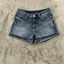 Silver Jeans Avery Short Womens 30 Medium Wash Stretch Denim Mid Rise 3