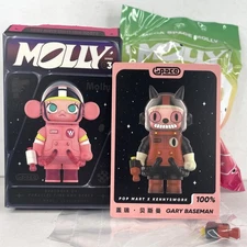 POP MART 100% Mega Space Molly Series 3 Confirmed Figure Toy Doll - Gray Baseman