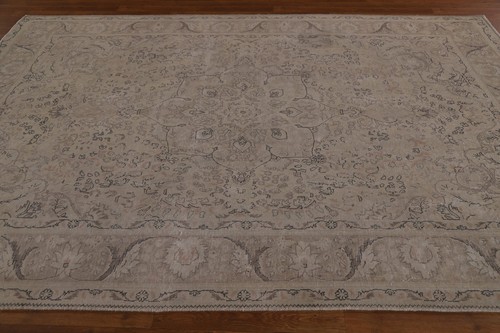 Distressed Muted Traditional Vintage Rug 7x9 Hand-knotted Wool for Living Room - Picture 19 of 24